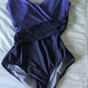 Women's One-Piece Swimsuit in Deep Purple/Navy - Never Worn